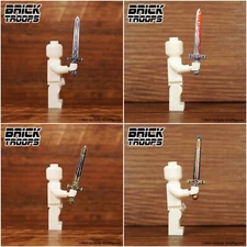 Leyile Custom Knight Sword A for Minifigures -Pick Color!- Castle Weapon
