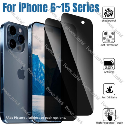 For iPhone 15 14 13 12 11 Pro 8 7 6 Plus Wholesale Privacy Screen Protector Lot
