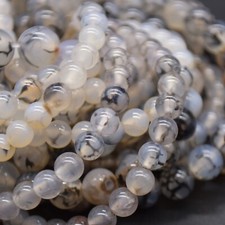 Spider Agate Round Beads - 4mm, 6mm, 8mm, 10mm, 15", For Jewellery Making