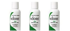 BL Adore Semi-Permanent Haircolor 164 Electric Lime 4 oz - THREE PACK