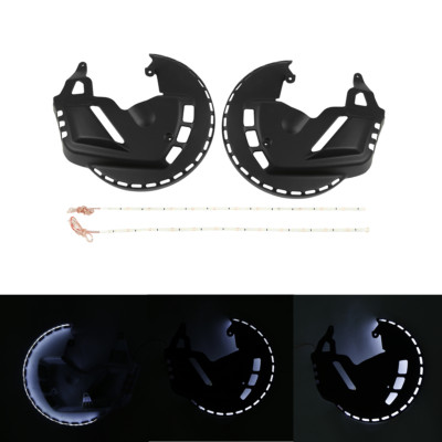 Rotor Covers LED Light White Fit For Honda GL1800 01-17 F6B 13-2017 Matte Brake