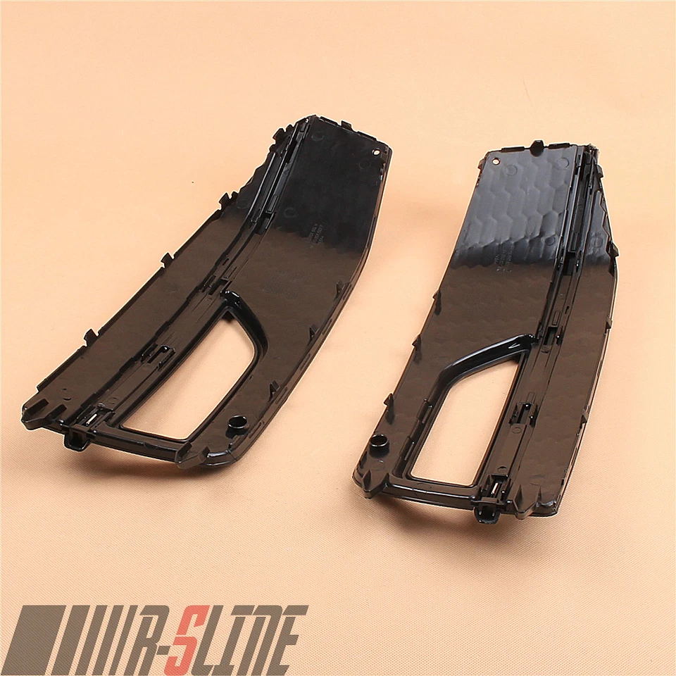 2x Honeycomb w/Chrome For AUDI S4 13-16 S Line B8.5 Fog Light Cover Grill Grille Foto 4 de 4