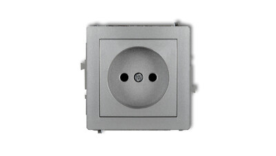 KARLIK ELEKTROTECHNIKER DECO Einzelsteckdose b/u silbermetallic 7DGP-1p