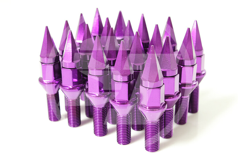 Z RACING 28mm Purple Lug Bolts – 12x1.5mm Cone Seat For MINI Cooper 2002-2006 (Set Of ?)