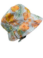 Wonder Nation Reversible Bucket Hat One Size Sunhat Tropical Flower UPF 50