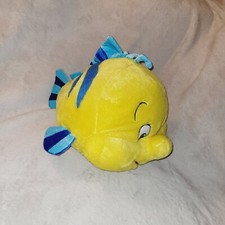 Vintage Jumbo Disney  s Little Mermaid Flounder Fish Stuffed Plush 16"