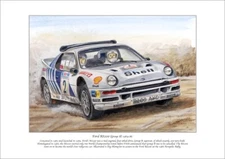FORD RS200 (Group B) 1984-86 - Classic Rally A4 Fine Art Print - Stig Blomqvist