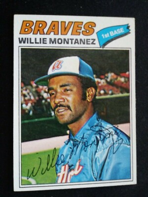 1977 Topps Baseball Card # 410 Willie Montanez - Atlanta Braves