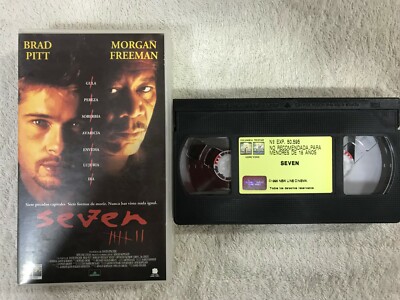 SEVEN BRAD PITT MORGAN FREEMAN GULA PEREZA SOBERBIA AVARICIA ENVIDIA LUJURIA VHS