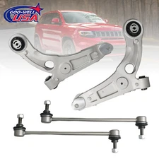 Control Arms W/bushings Sway Bar Links Front Lower for Jeep Cherokee 2014-2018