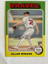 2024 TOPPS HERITAGE ALLAN WINANS #432 ROOKIE PITCHER ATLANTA BRAVES BASEBALL