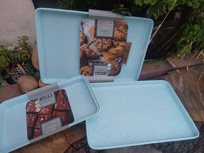 Masterclass Premium Bakeware 3 piece  baking Set  specked Blue