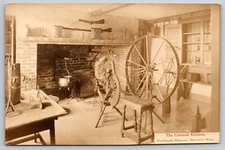 The Colonial Kitchen Fruitlands Museum Harvard Massachusetts Postcard RPPC Photo
