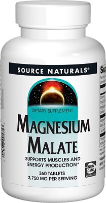 Source Naturals, Magnesium Malate 3750 mg per Serving  360TAB