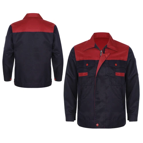Women Men Long Sleeve Work Coat Pocket Shirts Workshop Mechanic Uniform Workwear - Bild 10 von 104