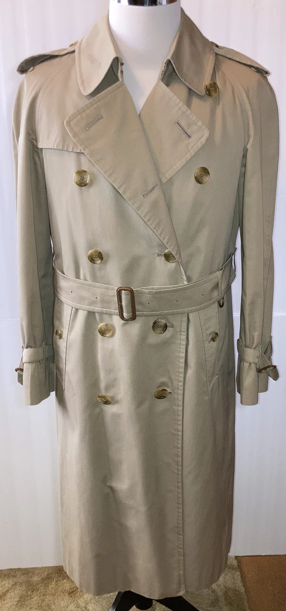 VINTAGE BURBERRY TRENCH COAT WITH REMOVABLE WOOL LINING