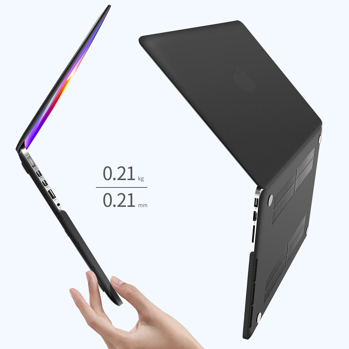 Full Protective Slim Case&Black Keyboard for Macbook Pro/Retina/Air M2 13  13.3''