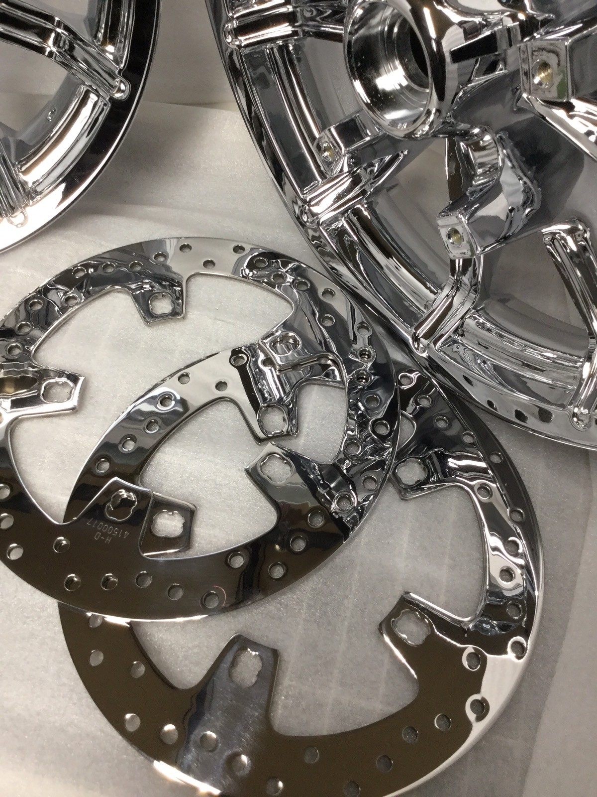 HARLEY TOURING IMPELLER CHROME WHEELS ROTORS 200917 STREET GLIDE