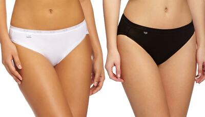 Sloggi Basic+ Tai Brief Ladies Cotton Rich Knickers Underwear (4 PACK)