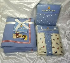 Tiddliwinks Li'L Sport 5 Pice Set 1 Blanket 3 Receiving Blankets 1 Crib Sheet