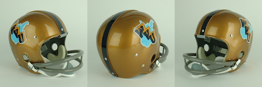 WEST VIRGINIA MOUNTAINEERS 1965 Vintage Riddell RK Suspension Football Helmet WEST VIRGINIA MOUNTAINEERS 1965 Vintage Riddell RK Suspension Football Helmet