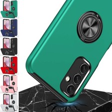 For Samsung Galaxy A14 A32 A54 A73 Magnetic Car Mount Ring Stand Hard Phone Case