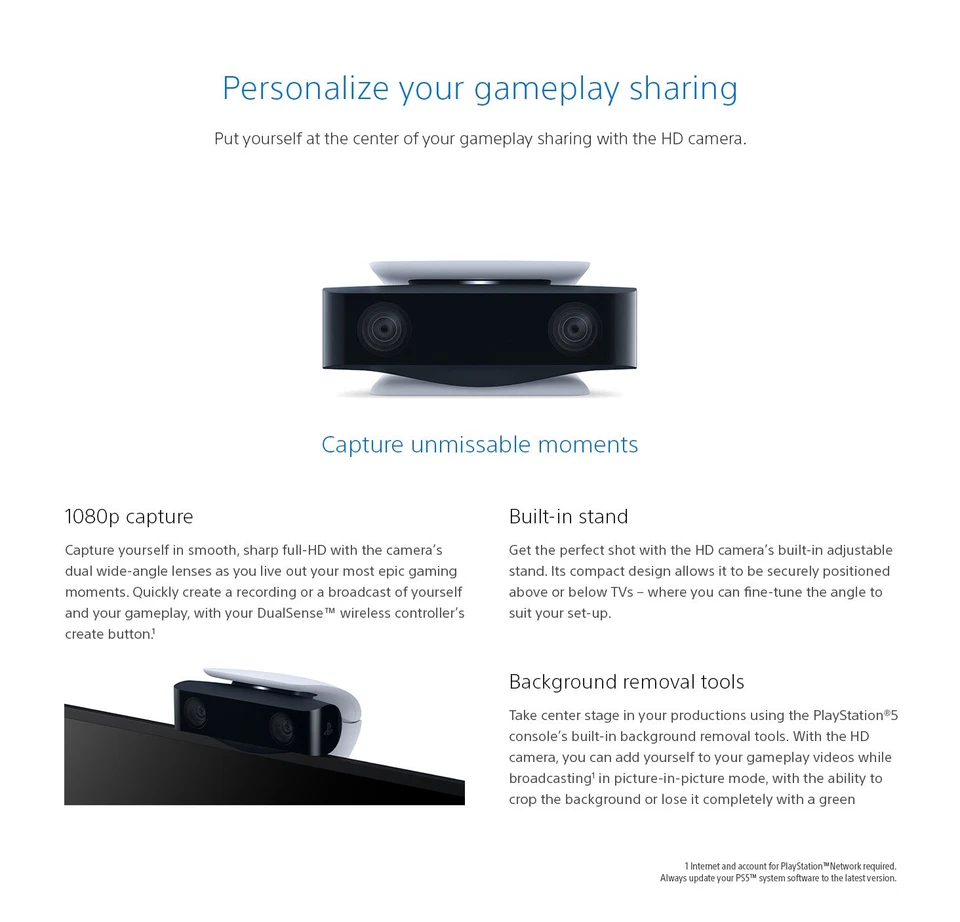 SONY *OFFICIAL* PlayStation 1080p HD Camera (PS5) New - Image 3 of 4