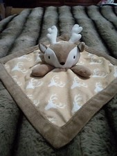 LEVTEX DEER- LOVEY BROWN/WHITE/TAN - SUPER SOFT Security Blanket Buck Antlers