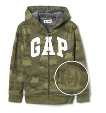 NEW BOYS XS S XL XXL GAP KIDS STAR WARS CAMO LOGO HOODIE W/ SHERPA LINING