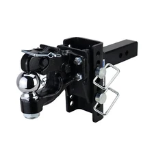 Shocker XR Adjustable Pintle & Ball Combo Hitch, Fits 2" Hitch Has 2-5/16"Bal...