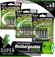 Lloytron AAA Rechargeable Batteries NiMH HR03 Cordless Phone 550 900 1100mAh