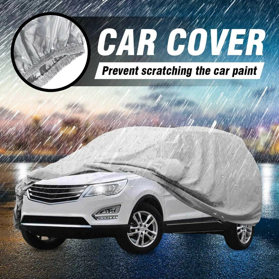 Waterproof Full Car SUV Cover Protection Outdoor UV Snow Dust Rain Resistant XL - Image 2 of 4
