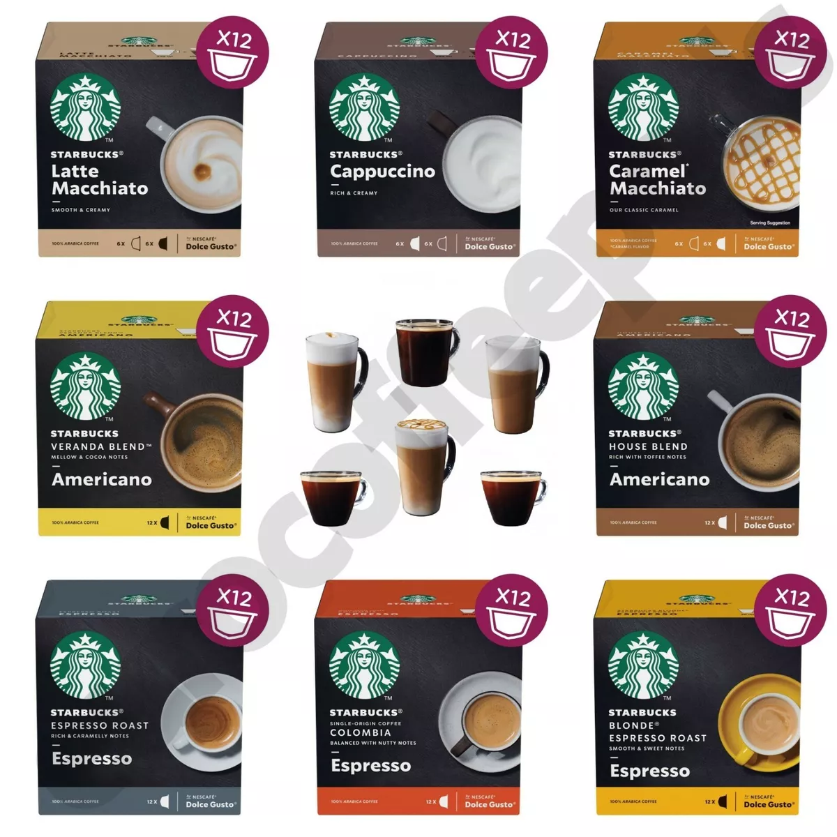 Nescafe Dolce Gusto Starbucks Colombia Espresso x 3 Boxes (36 Capsules) 36  Drinks