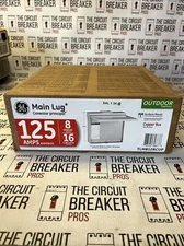 GE Outdoor Main Lug Circuit Breaker Panel 125 Amp 8-Space 16-Circuit Large Stock