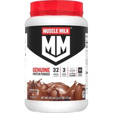 Muscle Milk Genuine 32g Whey Protein Powder Chocolate 2.47 lbs