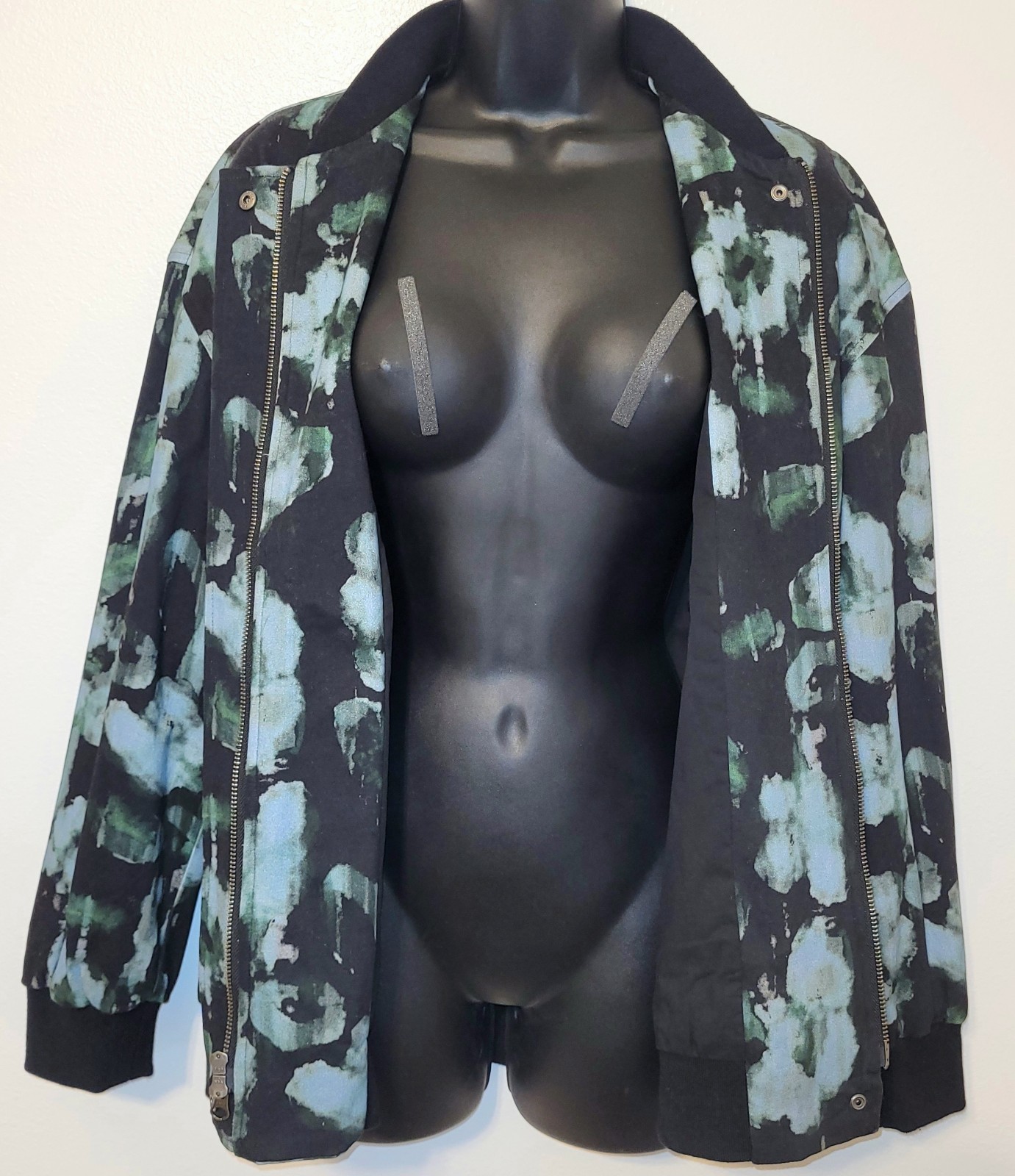 Peruvian Connection Oversized Bomber Jacket Azzur… - image 5