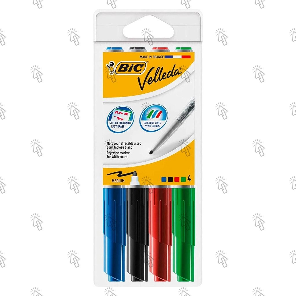 Bic – Marcatore Bic Velleda 4 Colori Bls. 4pz