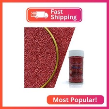 Edible Red Pearl Sugar Sprinkles Candy 2mm Mini Pearls Cake Decorations Cupcake 