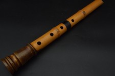 Japanese antique Vintage Shakuhachi Flute Instrument length 48.0cm Wooden Japan