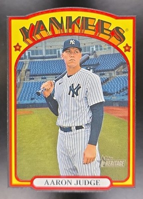 2021 Topps Heritage Aaron Judge Mini Die Cut Black Border #72DC-23 Yankees