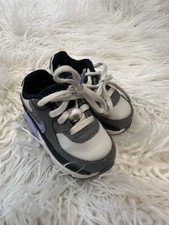 5C Nike Air Max 90 White Gray Black Purple DV3609-001 Shoe Toddler