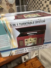 Craig 5 in 1 Turntable System Cassette Radio CD Player Unit Model CD684-a TESTED