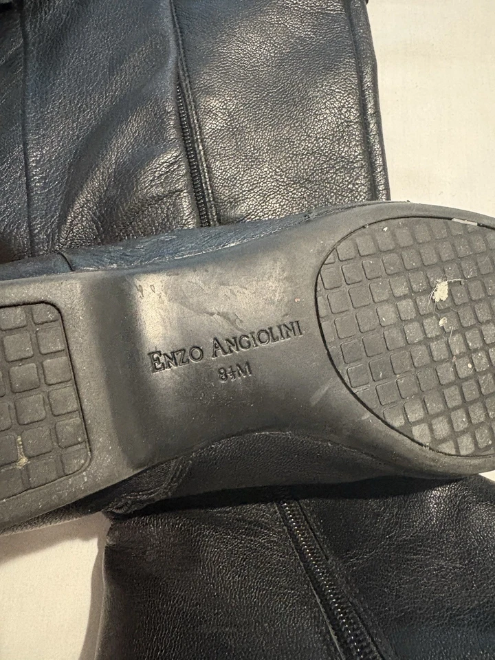 Botas de cuero negras para mujer Enzo Angolini 8,5 usadas una vez Foto 4 de 4