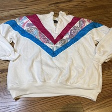 Vintage 80s 90s Active Elements Activewear Windbreaker Sweater Half Zip M Retro