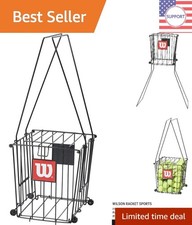 Tennis Ball Hopper - Holds 90 Balls, Easy to Transport  Durable Design