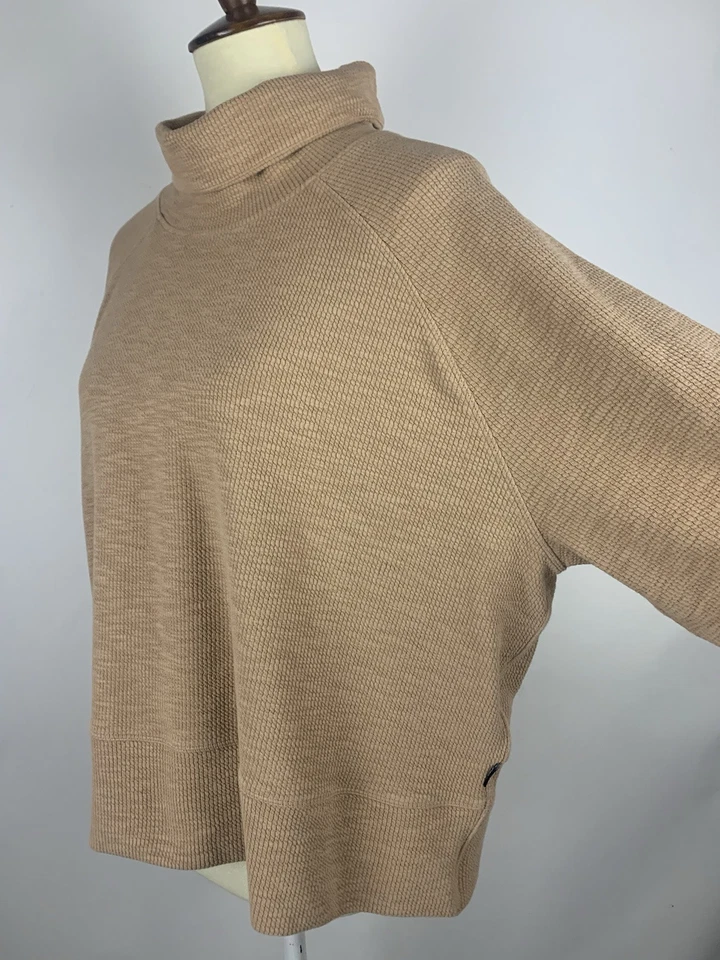 DKNY SPORTS Women's Pants Set Lounge Size Large Beige Pull on Pockets High Neck - Image 3 of 4