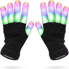 Luwint Children LED Finger Light Up Gloves - Glow Flashing Cool Fun Toys for Kid