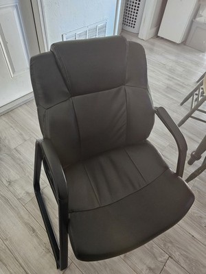 CLATINA Guest Chair Big Tall PU Leather Material for Comfortable Reception