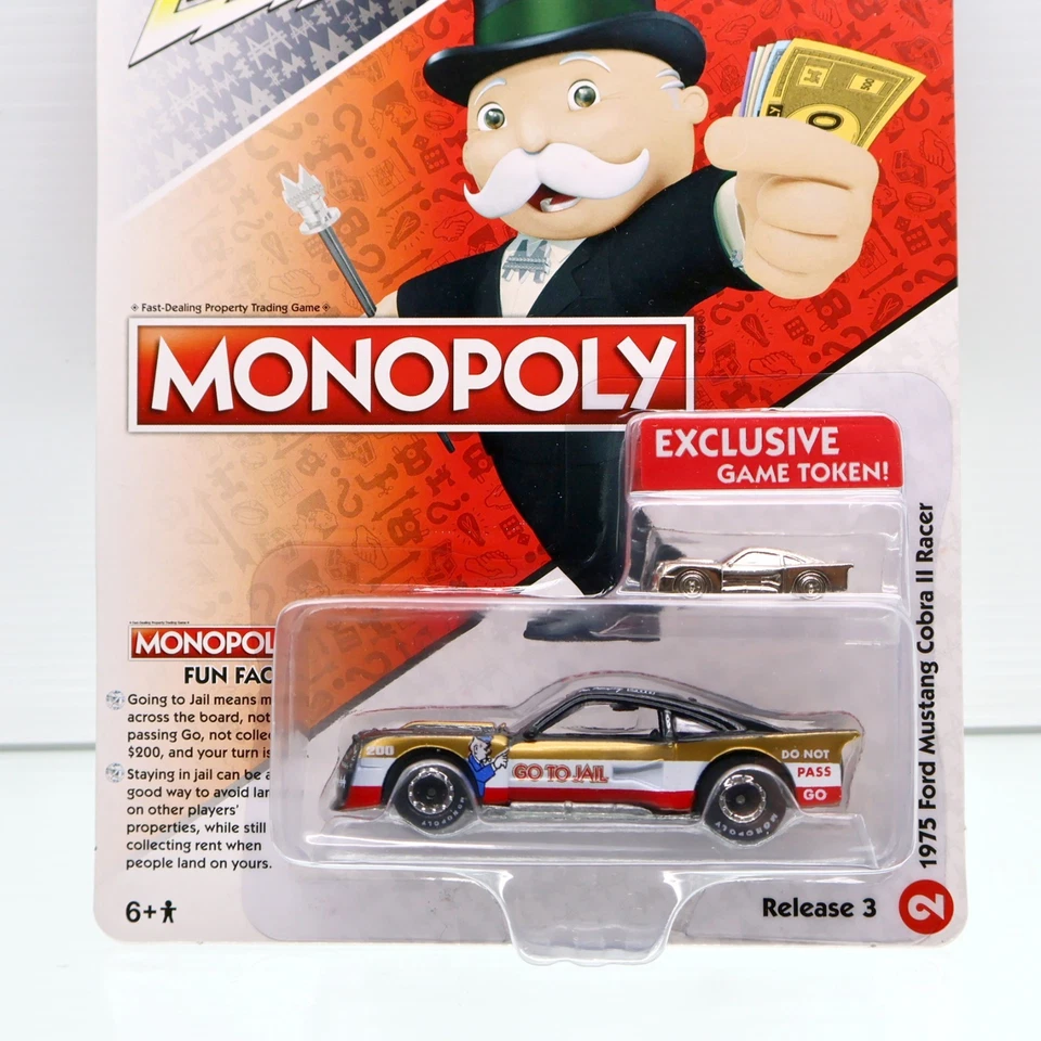 1975 Ford Mustang Cobra II Racer "Go to Jail" Johnny Lightning 1:64 Diecast - image 2 of 4