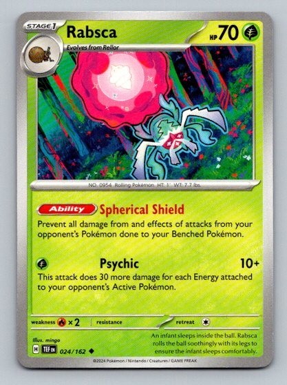 2024 Pokemon Card Temporal Forces Rabsca 24/162